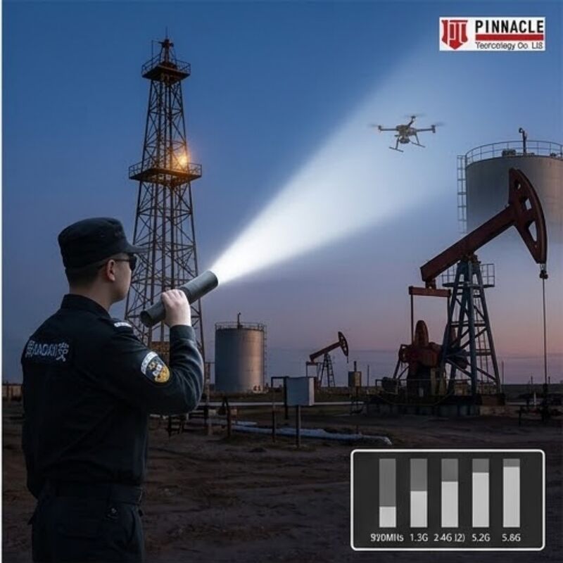 500 متر برد IP65 ضد آب 1 کیلوگرم چراغ قوه سبک ضد هواپیماهای بدون سرنشین مزاحم حمل و نقل دفاع UAS تاکتیکی