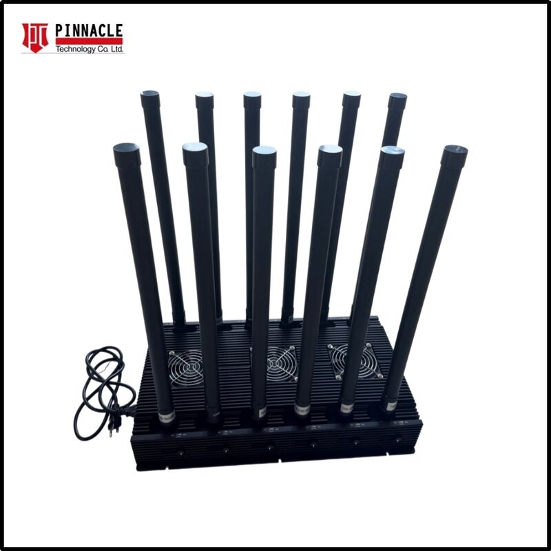 12 آنتن قدرت بالا 300W خروجی تلفن همراه 2G / 3G / 4G / 5G WIFI دیسکتاپ سیگنال جمر